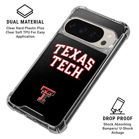 Texas Tech University Bold Pixel 9/9 Pro Clear Case